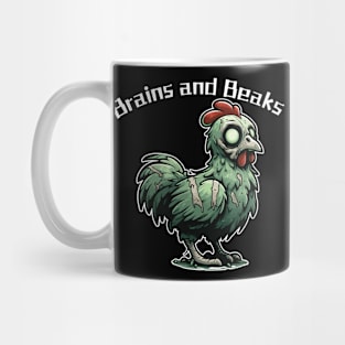 Brains and Beaks: Zombie Chicken Mug